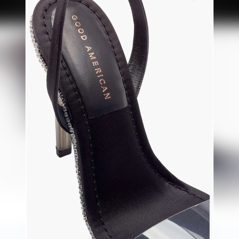 Good American Crystal Crush Lucite® Sandal - Picture 4 of 6